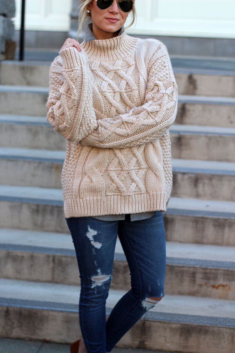 STYLE // Chunky Cableknit Turtleneck Sweater - Style CuspStyle Cusp