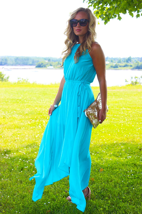 Flowy Turquoise Dress - Style Cusp
