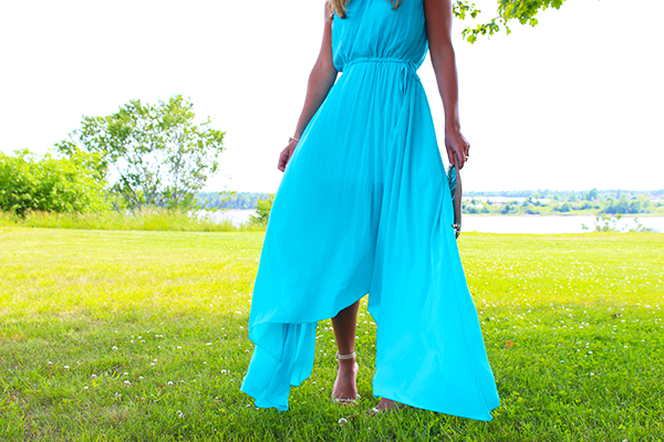 Flowy Turquoise Dress Style - Style Cusp