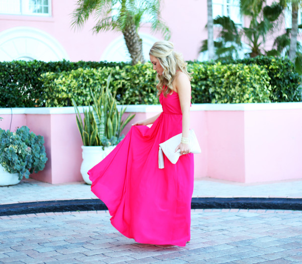 Flowy Pink Maxi Dress