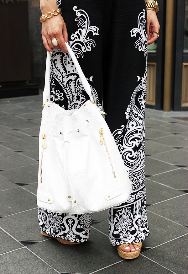 White Bucket Bag