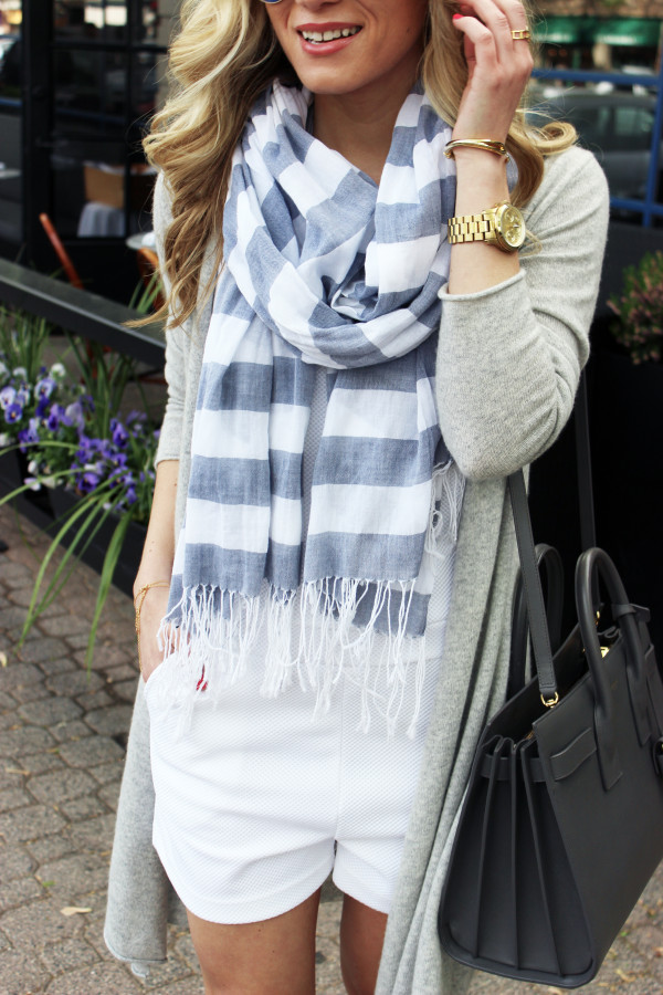 Summer Striped Scarf YSL Bag