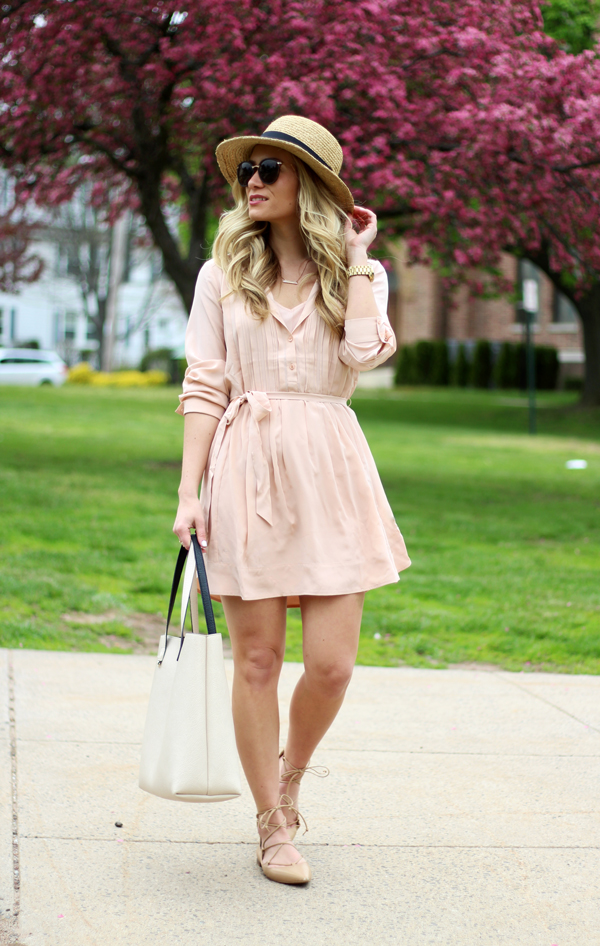 Blush-Pink-Button-Down-Shirtdress