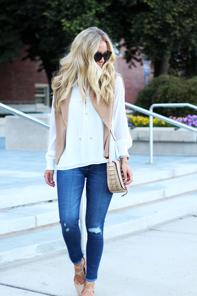 Abercrombie-Fitch-White-Flowy-Blouse-Fall-Denim-Styles-Lace-Up-Flats