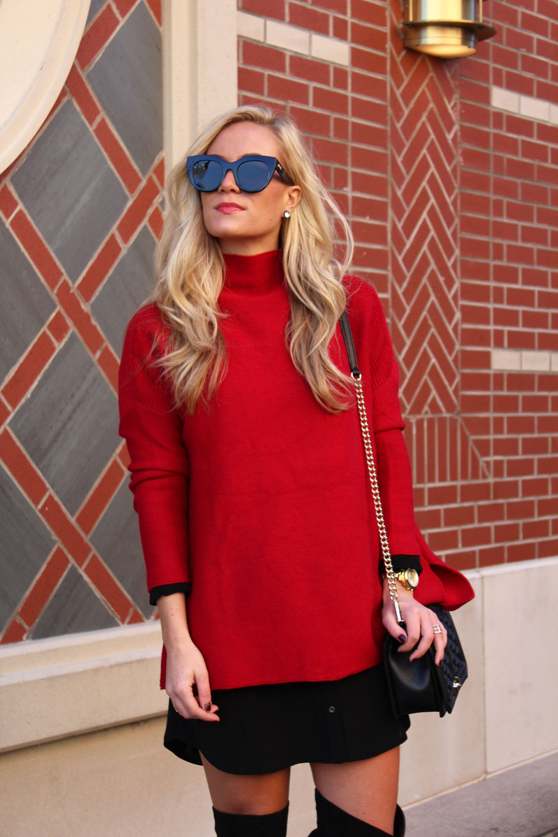 chicwish-oversized-red-sweater-holiday-style-black-shirtdress